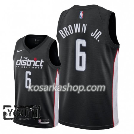 Dres Washington Wizards Troy Brown Jr. 6 Nike 2018-19 City Edition Crna Swingman - Dječji